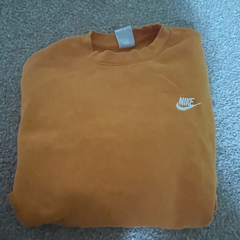 neon orange nike crewneck